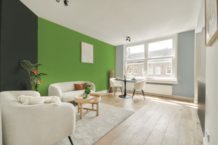 woonkamer met neutrale kleuren en Ppg1224-7