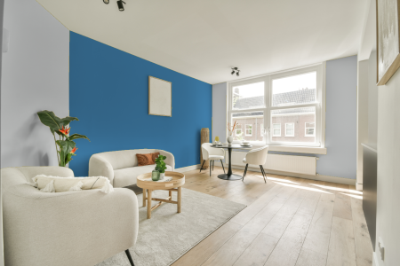 woonkamer met neutrale kleuren en Ppg1244-5