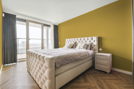 slaapkamer in kleur Full mustard