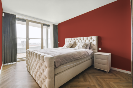 slaapkamer in kleur Full red