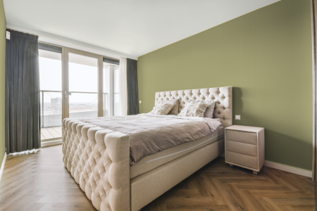 slaapkamer in kleur Mild pistache