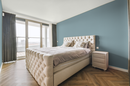 slaapkamer in kleur Smooth aqua