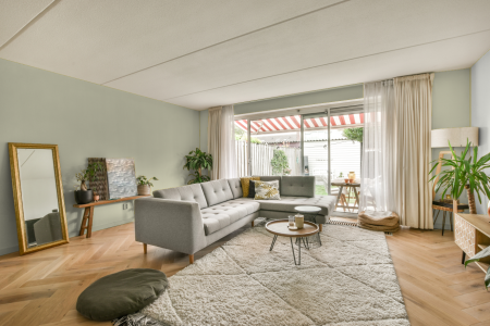 moderne living in de kleur Gentle pistache