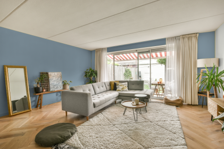 moderne living in de kleur Smooth indigo