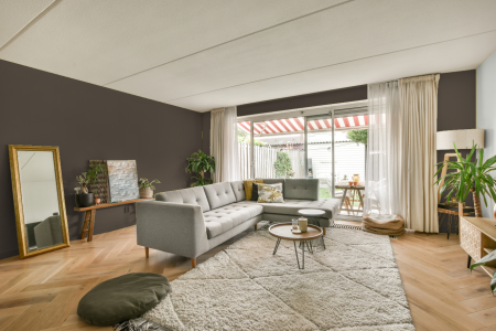 moderne living in de kleur Ral 075 40 10