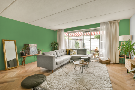 moderne living in de kleur Ral 140 70 40