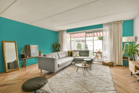 moderne living in de kleur Ral 190 70 35