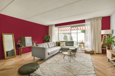 moderne living in de kleur Ral 3027