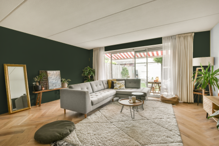 moderne living in de kleur Ral 6020