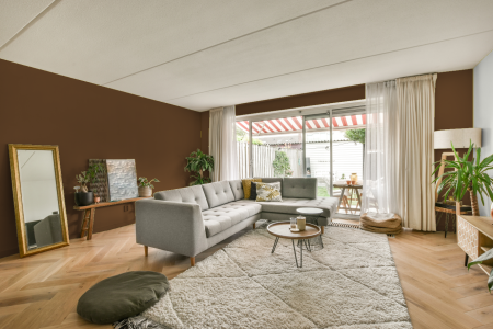 moderne living in de kleur Ral 8008