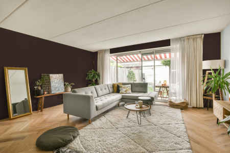 moderne living in de kleur Ral 8017