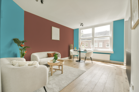 apartement met de kleur 3525 op de muren