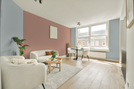 apartement met de kleur 4005 op de muren