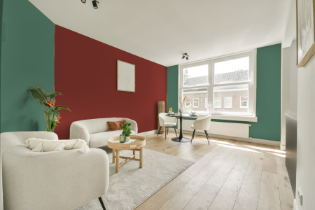 apartement met de kleur 6065 op de muren