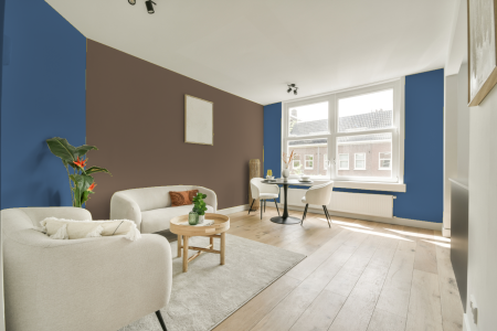 apartement met de kleur 6090 op de muren