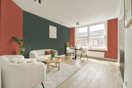 apartement met de kleur 640 op de muren