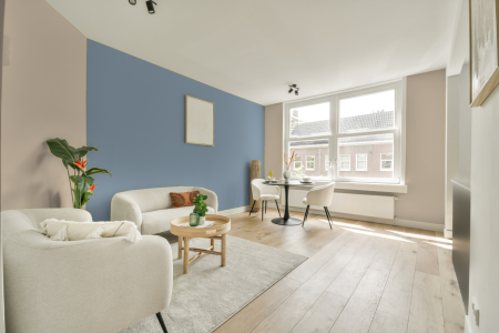 apartement met de kleur 7045 op de muren