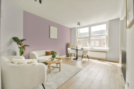 apartement met de kleur Gentle greige op de muren