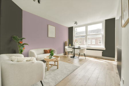 apartement met de kleur Lush bean op de muren