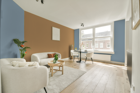 apartement met de kleur Smooth indigo op de muren