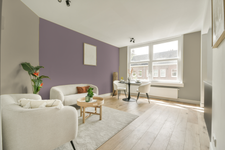 apartement met de kleur Subtle bean op de muren