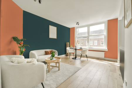 apartement met de kleur Gn 034-06 op de muren