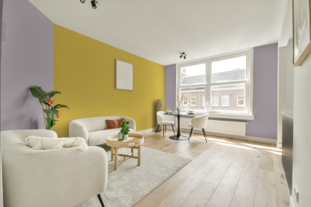 apartement met de kleur Gn 107-10 op de muren