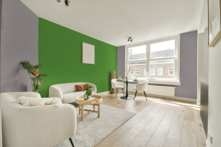 apartement met de kleur Gn 108-09 op de muren