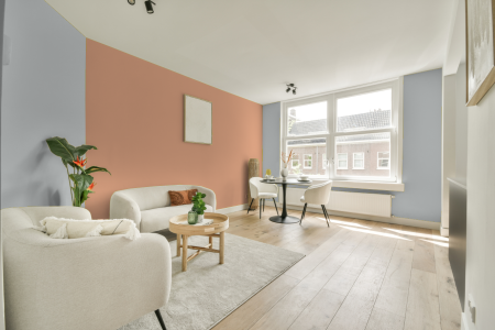 apartement met de kleur Gn 117-13 op de muren