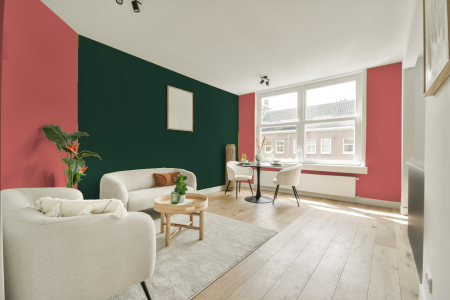 apartement met de kleur S 0560-y90r op de muren