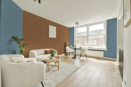 apartement met de kleur S 3020-b op de muren