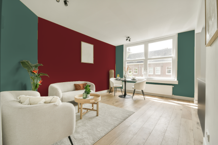 apartement met de kleur Ral 170 50 15 op de muren