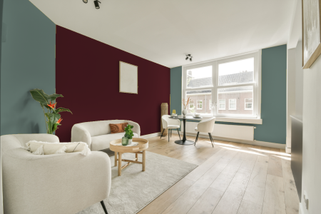 apartement met de kleur Ral 170 60 10 op de muren