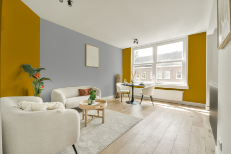 apartement met de kleur Ral 1005 op de muren