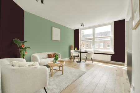 apartement met de kleur Ral 3007 op de muren