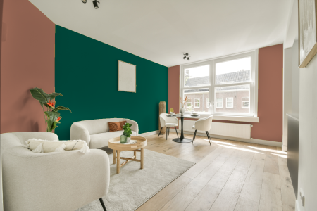 apartement met de kleur Ral 3012 op de muren