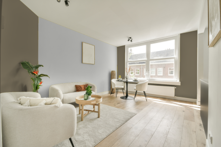 apartement met de kleur Ral 7034 op de muren