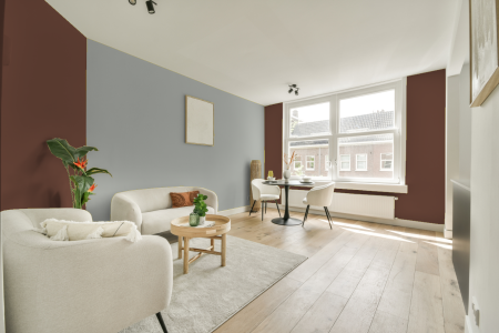 apartement met de kleur Ral 8002 op de muren