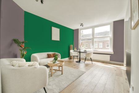 apartement met de kleur Ppg1015-5 op de muren