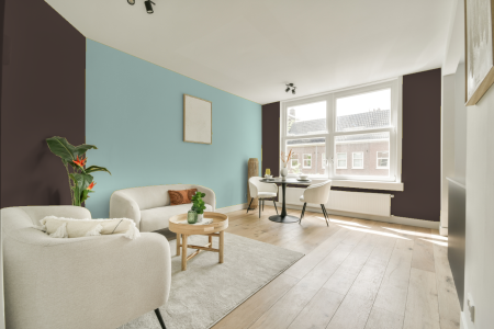 apartement met de kleur Ppg1017-7 op de muren