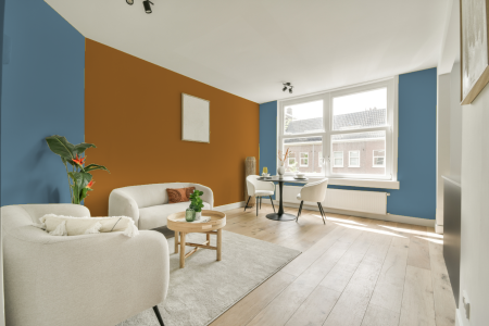 apartement met de kleur Ppg1156-4 op de muren