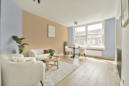 apartement met de kleur Ppg1170-1 op de muren