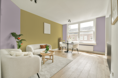 apartement met de kleur Ppg1179-3 op de muren