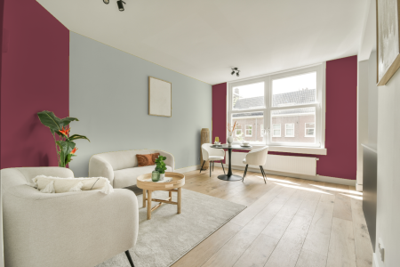 apartement met de kleur Ppg13-14 op de muren