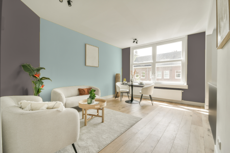 apartement met de kleur Ppg15-17 op de muren