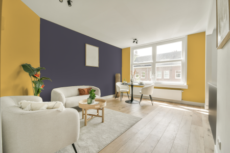 apartement met de kleur Ppg17-17 op de muren