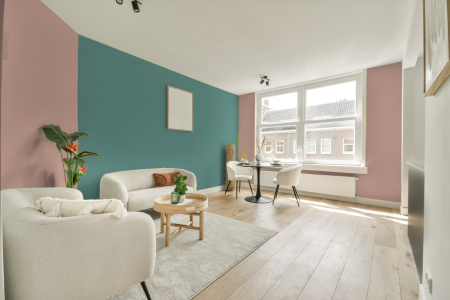 apartement met de kleur Ppg18-15 op de muren