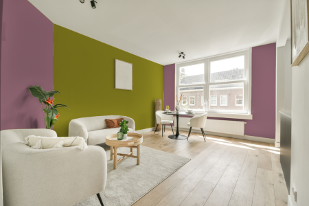 apartement met de kleur Ppg18-20 op de muren