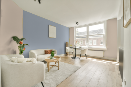 apartement met de kleur Ppg18-25 op de muren