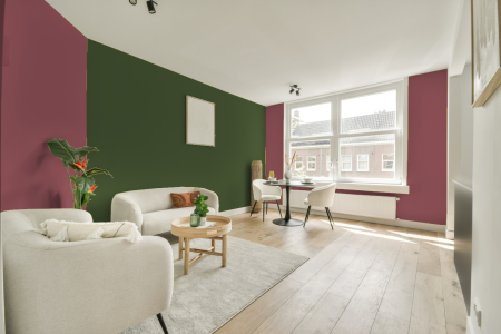 apartement met de kleur Ppg18-31 op de muren